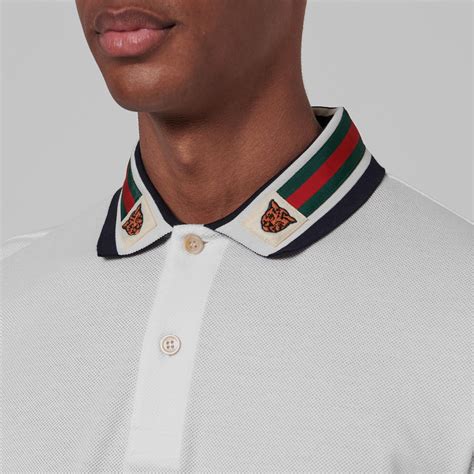 gucci polo tiger collar|gucci interlocking polo shirts.